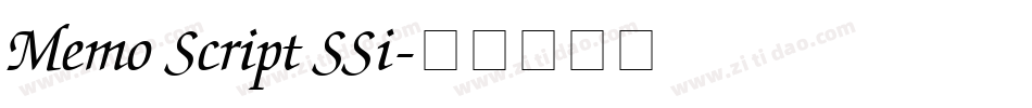Memo Script SSi字体转换